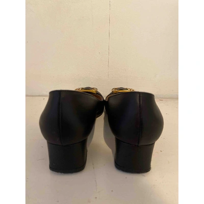 Pre-owned Fendi Leather Heels In Black