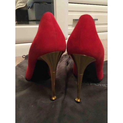 Pre-owned Tom Ford Red Suede Heels