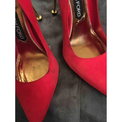 Pre-owned Tom Ford Red Suede Heels
