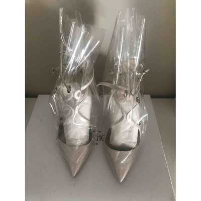 Pre-owned Off-white Leather Heels In Transparent