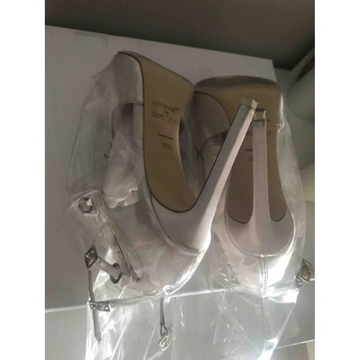 Pre-owned Off-white Leather Heels In Transparent