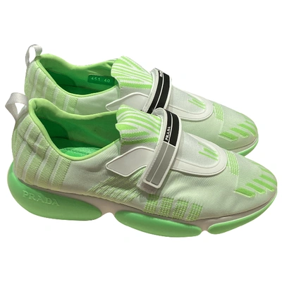 Pre-owned Prada Cloudbust Green Cloth Trainers