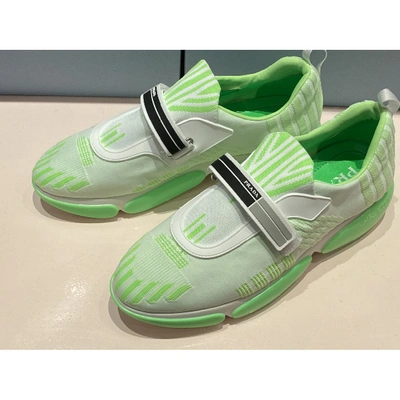 Pre-owned Prada Cloudbust Green Cloth Trainers