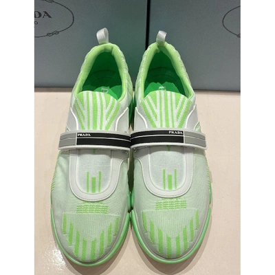 Pre-owned Prada Cloudbust Green Cloth Trainers