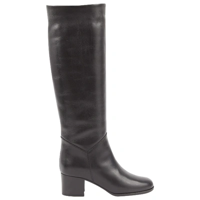 Pre-owned Chanel Black Leather Boots