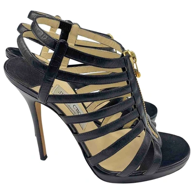 Pre-owned Jimmy Choo Leather Sandal In Black