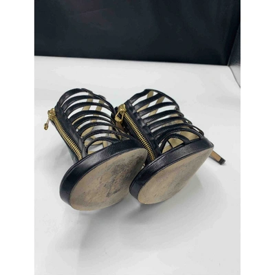 Pre-owned Jimmy Choo Leather Sandal In Black