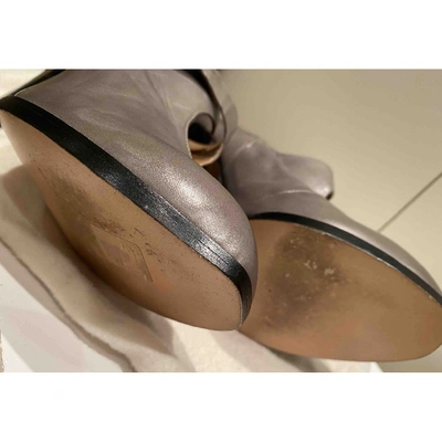 Pre-owned Chloé Leather Heels In Grey