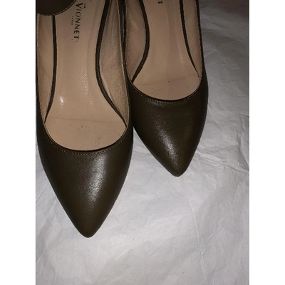 Pre-owned Vionnet Leather Heels In Green