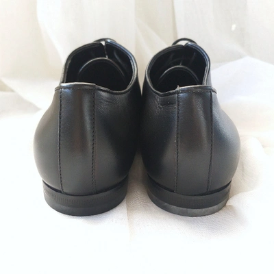 Pre-owned Gucci Black Leather Lace Ups