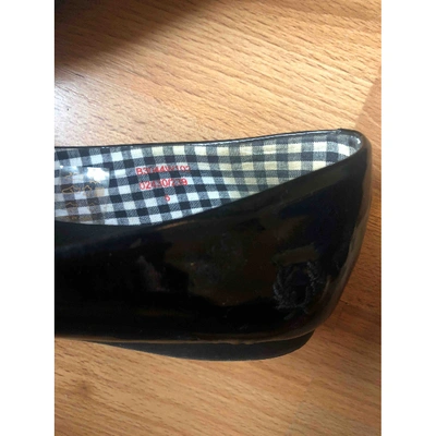 Pre-owned Fred Perry Black Patent Leather Flats
