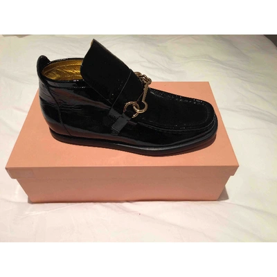 Pre-owned Acne Studios Black Fur Lace Ups