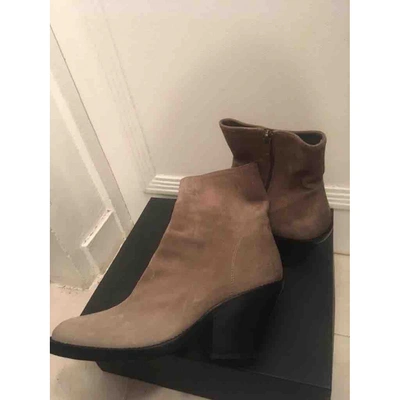 Pre-owned Ann Demeulemeester Ankle Boots In Grey
