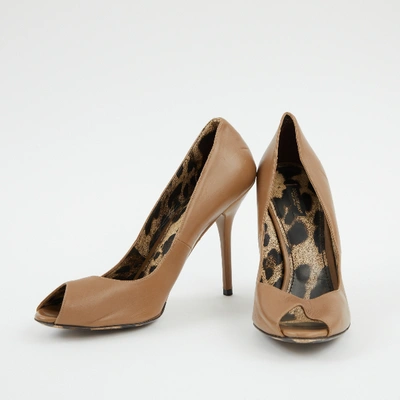 Pre-owned Dolce & Gabbana Leather Heels In Brown