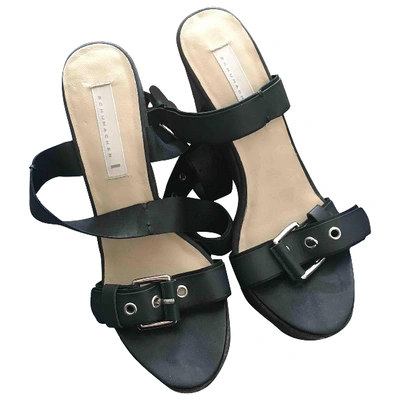 Pre-owned Schumacher Leather Sandals In Anthracite