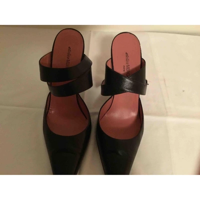 Pre-owned Atelier Mercadal Leather Heels In Black