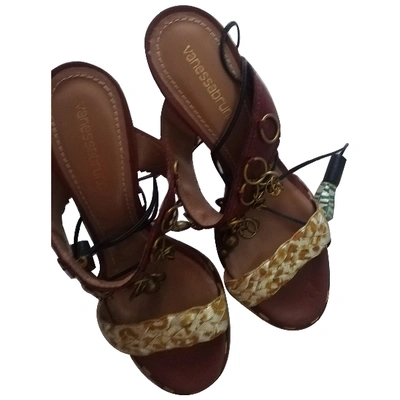 Pre-owned Vanessa Bruno Burgundy Leather Sandals