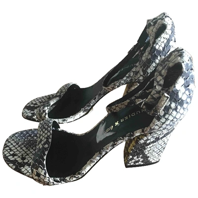 Pre-owned Rodolphe Menudier Grey Python Sandals