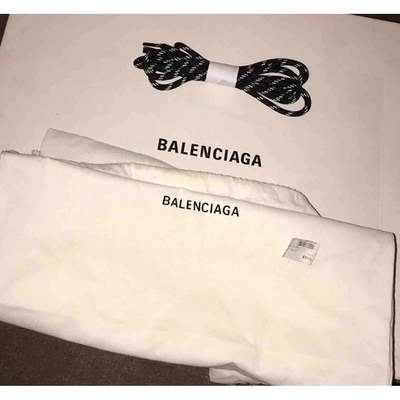 Pre-owned Balenciaga Triple S Cloth Trainers In White
