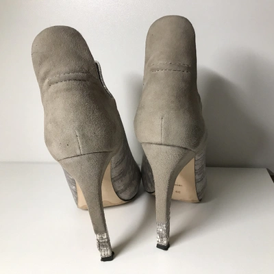 Pre-owned Alexander Wang Grey Leather Ankle Boots