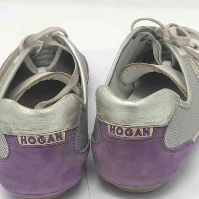 Pre-owned Hogan Leather Trainers In Purple