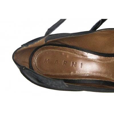 Pre-owned Marni Black Cloth Sandals