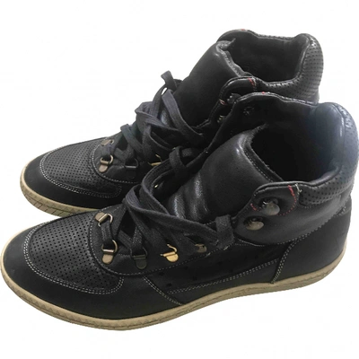 Pre-owned Paul Smith Leather Trainers In Black