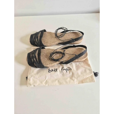 Pre-owned Ball Pages Black Cloth Sandals