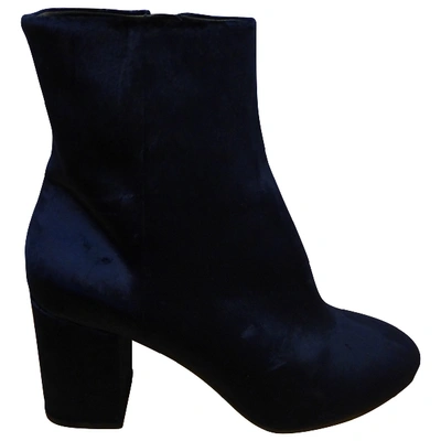 Pre-owned Balenciaga Ankle Boots In Navy