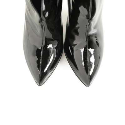 Pre-owned Miu Miu Black Patent Leather Ankle Boots