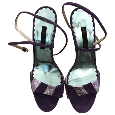 Pre-owned Marc Jacobs Purple Suede Sandals