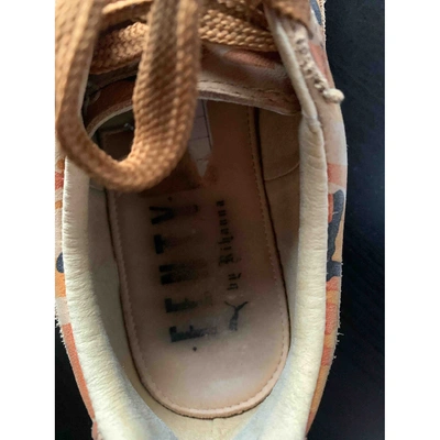 Pre-owned Fenty X Puma Beige Leather Trainers