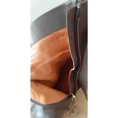 Pre-owned Givenchy Shark Brown Leather Ankle Boots