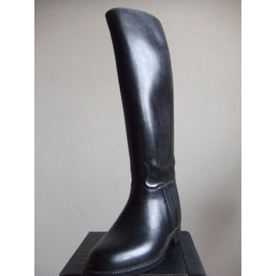 Pre-owned Aigle Wellington Boots In Black