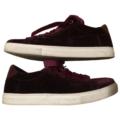 Pre-owned Gerard Darel Burgundy Velvet Trainers