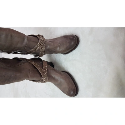 Pre-owned Luis Onofre Brown Leather Boots