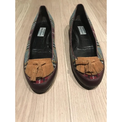 Pre-owned Philosophy Di Alberta Ferretti Tweed Ballet Flats