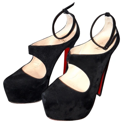 Pre-owned Christian Louboutin Ankle Boots In Black