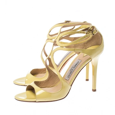 Pre-owned Jimmy Choo Lance Yellow Leather Sandals