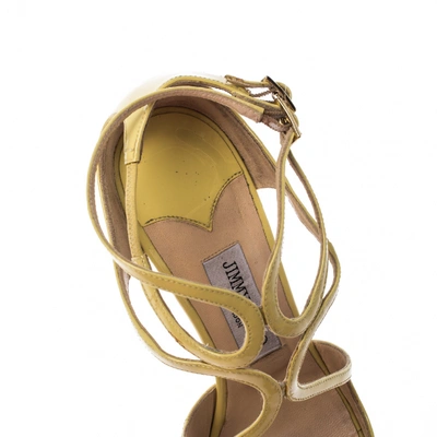Pre-owned Jimmy Choo Lance Yellow Leather Sandals