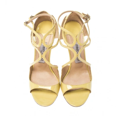 Pre-owned Jimmy Choo Lance Yellow Leather Sandals