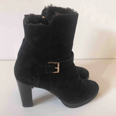 Pre-owned Fratelli Rossetti Black Suede Ankle Boots