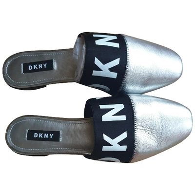 Pre-owned Dkny Leather Mules & Clogs In Multicolour