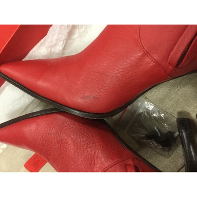 Pre-owned Valentino Garavani Red Leather Boots