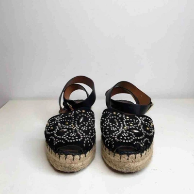 Pre-owned Valentino Garavani Black Suede Espadrilles