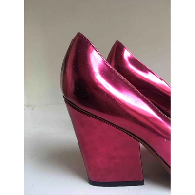 Pre-owned Jean-michel Cazabat Leather Heels In Pink
