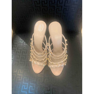 Pre-owned Giuseppe Zanotti Beige Leather Sandals