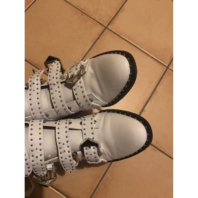 Pre-owned Givenchy Leather Ankle Boots In White