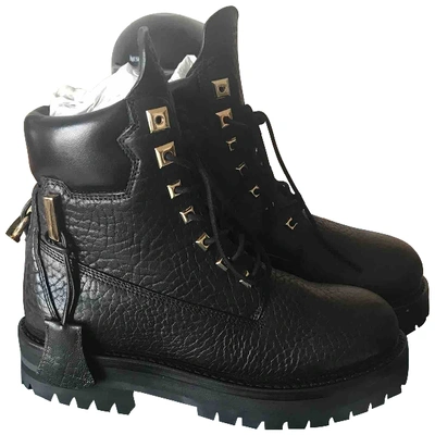 Pre-owned Buscemi Black Leather Ankle Boots
