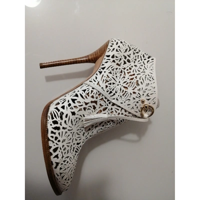 Pre-owned Emilio Pucci Leather Heels In White